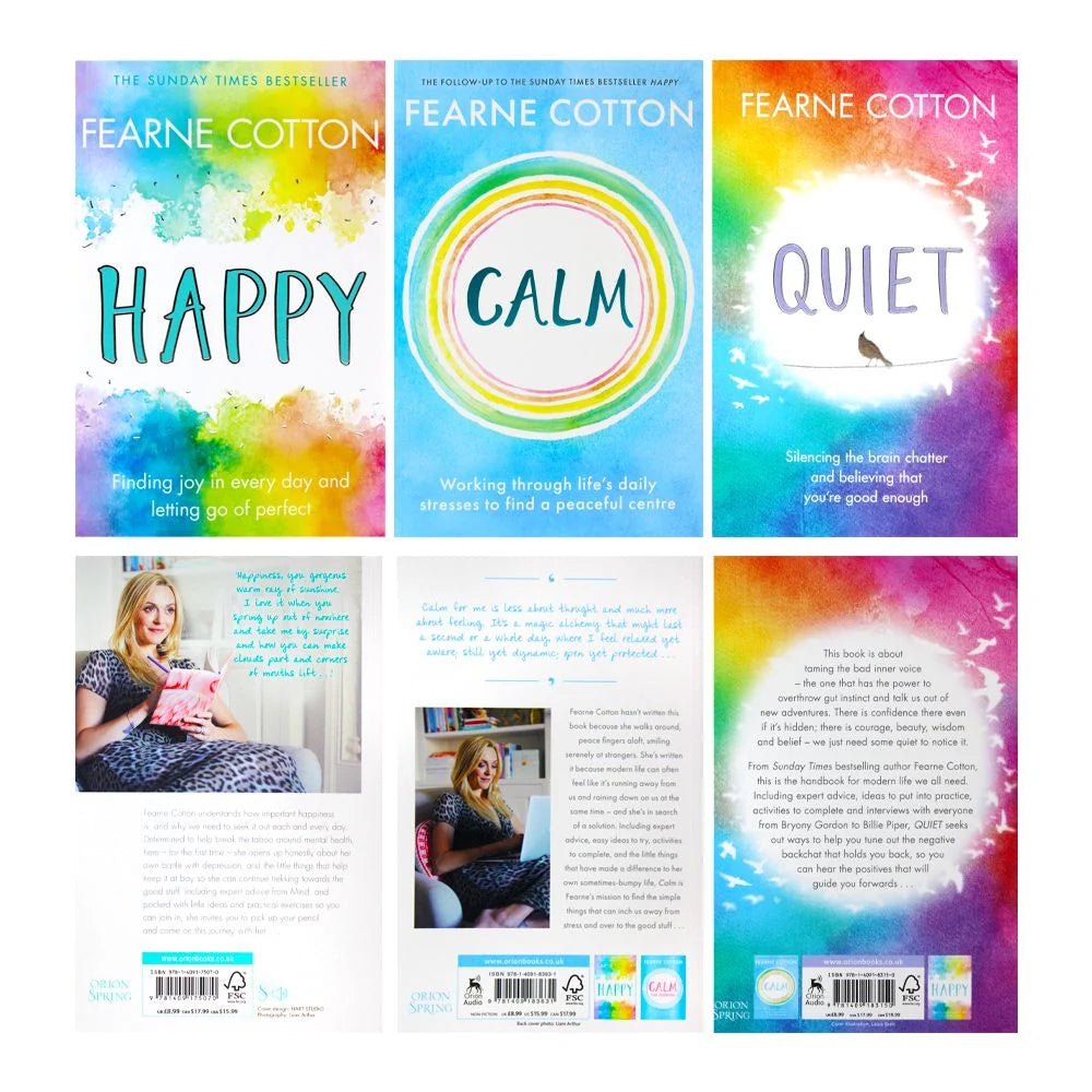 Fearne Cotton – 3 Book Collection Box Set: Happy, Calm & Quiet - Wellness, Mindfulness & Positive Living
