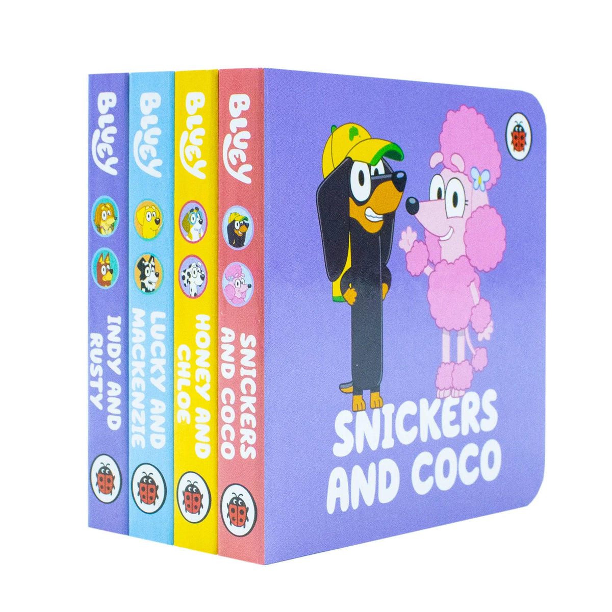 Bluey: Bluey and Friends Little Library – 4 Book Collection: Snickers and Coco, Honey and Chloe & More - By Bluey - Board Book