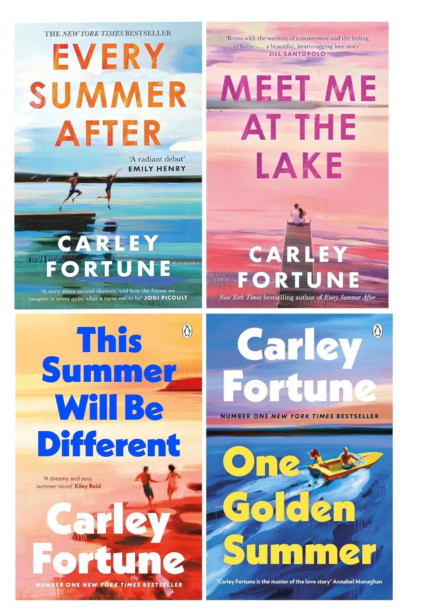 Carley Fortune 4 Book Collection – Every Summer After, Meet Me at the Lake, This Summer Will Be Different & One Golden Summer - By Carley Fortune - Paperback