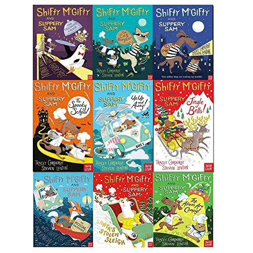 Shifty McGifty and Slippery Sam – 9 Book Collection Set: Up, Up and Away, Spooky School, Diamond Chase & More - By Tracey Corderoy - Paperback