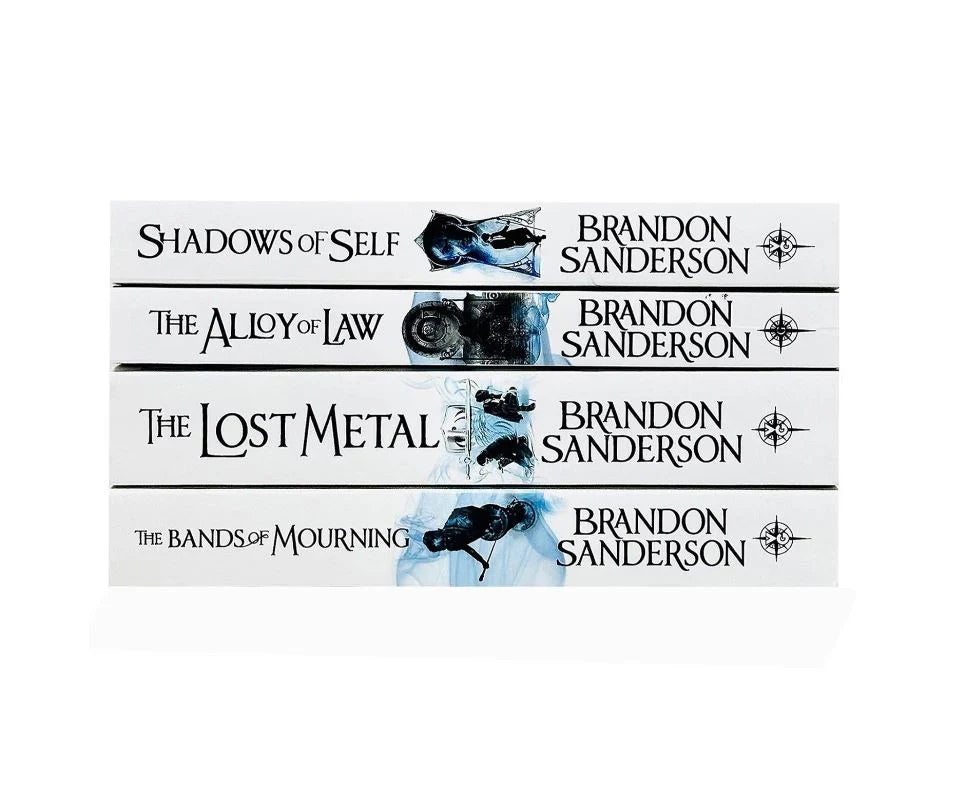 Mistborn Wax & Wayne – Complete 4 Book Collection: The Alloy of Law, Shadows of Self, The Bands of Mourning & The Lost Metal - By Brandon Sanderson - Paperback