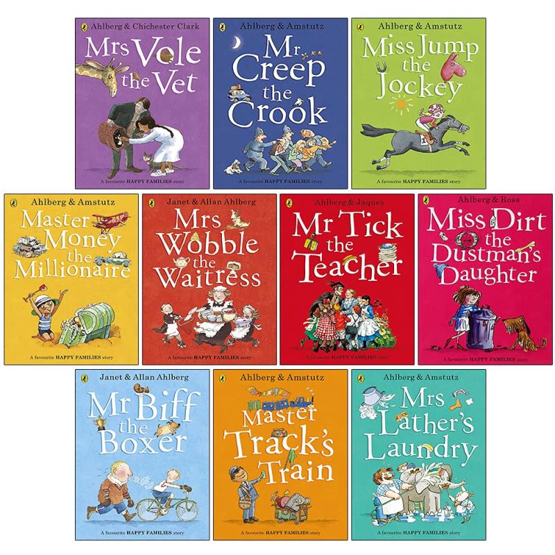Happy Families – 10 Book Collection Set: Classic Children's Stories & Funny Family Tales - By Allan Ahlberg - Kids' Chapter Books
