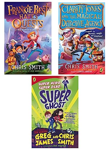 Chris Smith & Greg James – 3 Book Collection Set: Frankie Best Hates Quests, Clarity Jones & the Magical Detective Agency & Super Ghost - Children's Fiction