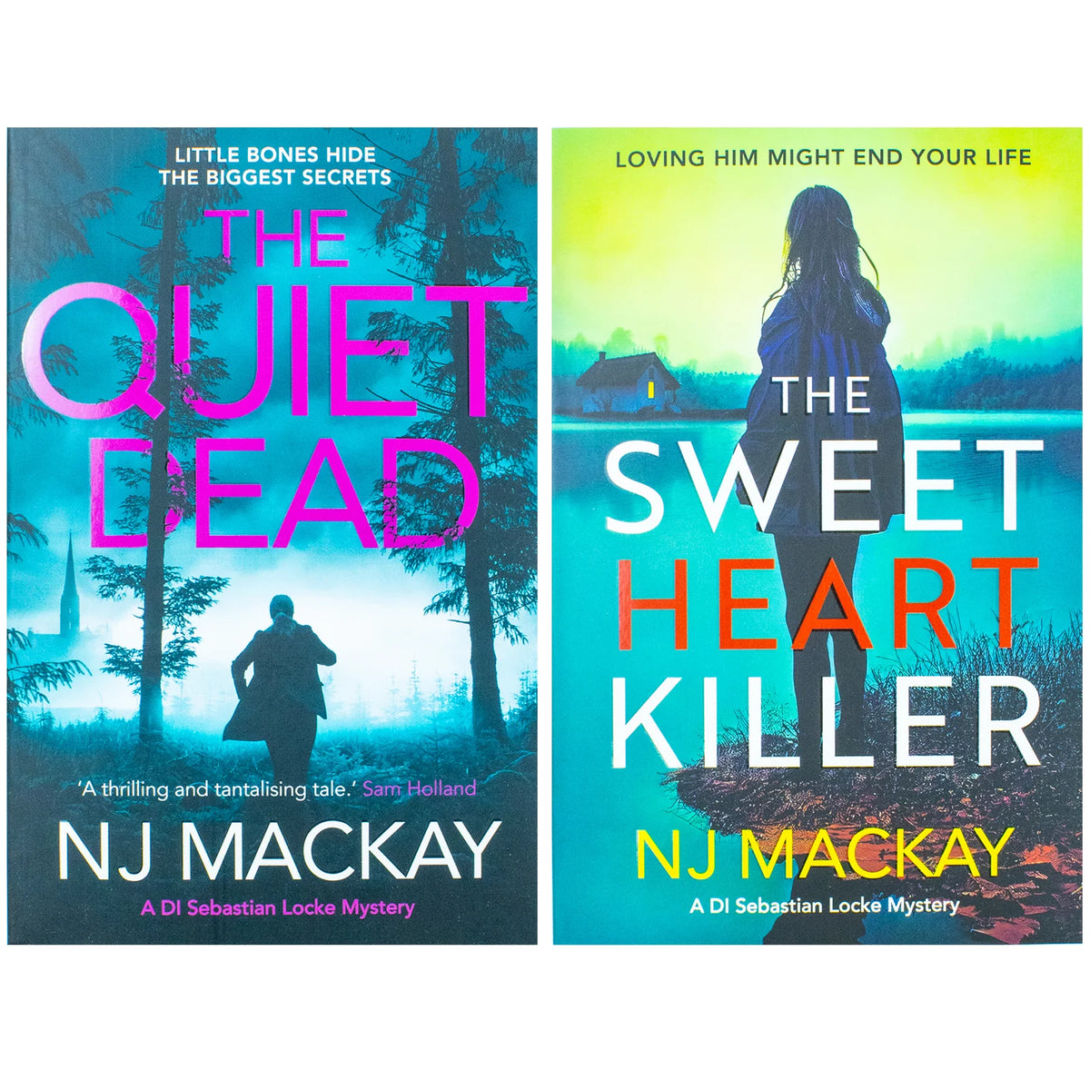 NJ Mackay DI Sebastian Locke Mystery Collection 2 Books Set (The Quiet Dead & The Sweetheart Killer) - Paperback