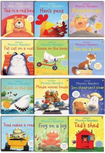 Usborne Phonics Readers - 12 Book Set by Phil Roxbee Cox