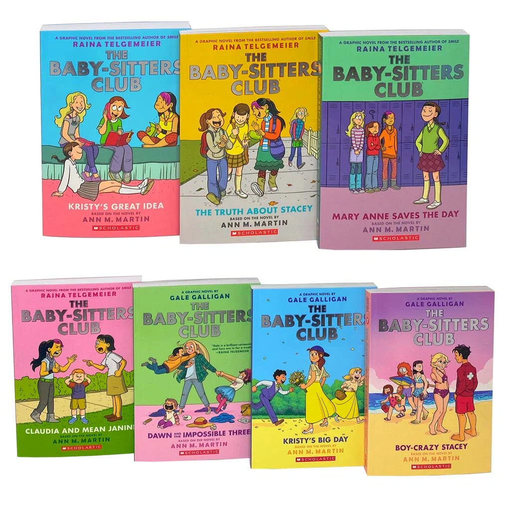 The Baby-Sitters Club Graphic Novels – 7 Book Collection Set: Friendship, Family & School Adventures - By Ann M. Martin - Paperback