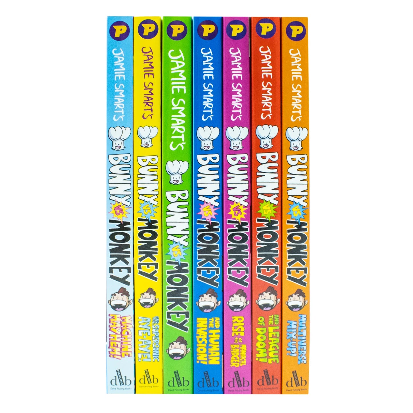Bunny vs Monkey – 7 Book Collection Set: Funny Adventures & Illustrated Stories for Ages 6+ - By Jamie Smart