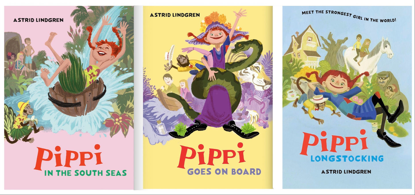 The Pippi Longstocking Three Book Set - Pippi Logstocking, Pippi Goes on Board, Pippi in the South Seas - Paperback