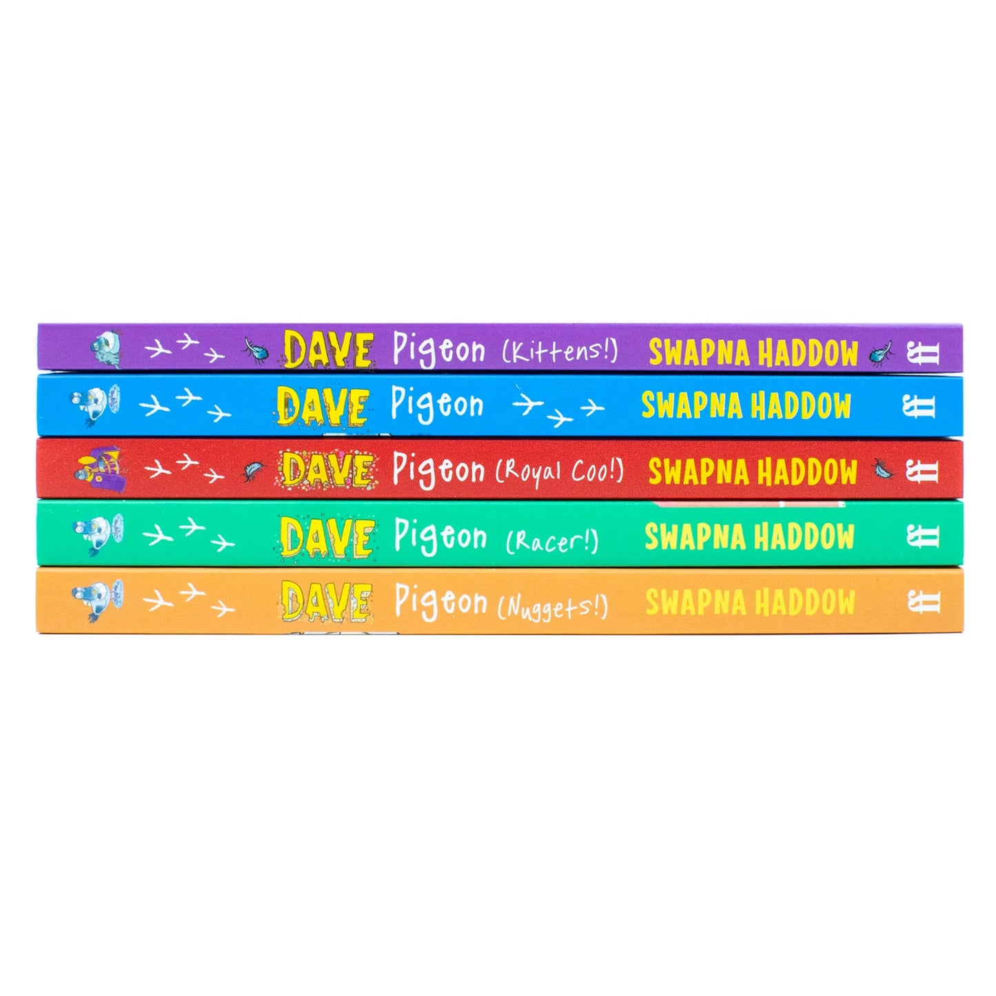Dave Pigeon Collection – 5 Book Set: Dave Pigeon, Nuggets, Racer, Royal Coo! & Kittens! - By Swapna Haddow