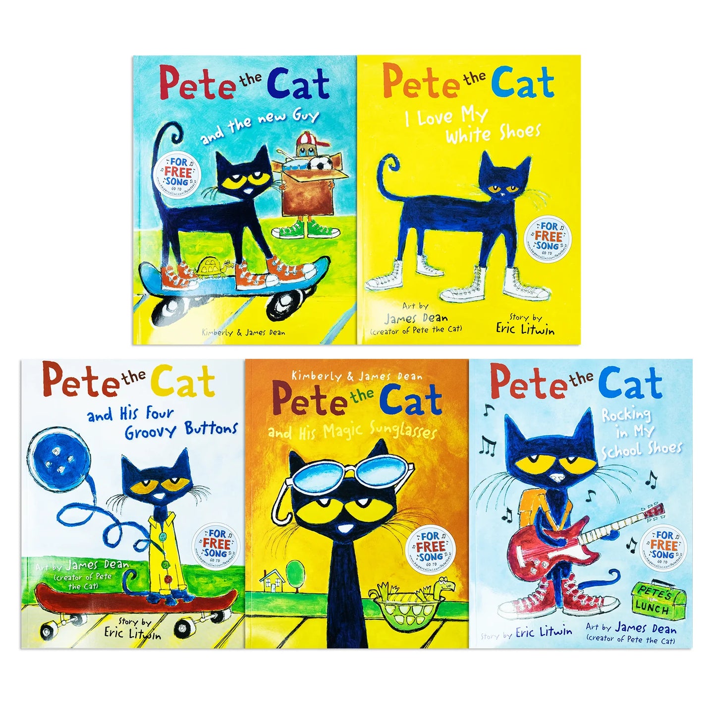 Pete the Cat – 5 Book Collection Set: Fun & Colorful Children's Picture Books, Classic Adventures & Early Readers - By Eric Litwin - Paperback