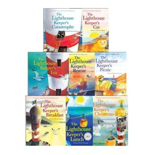 The Lighthouse Keeper's Collection – 8 Book Set: Lunch, Cat, Picnic, Rescue, Tea & More - By Ronda & David Armitage