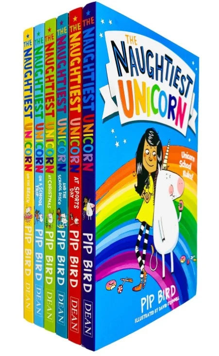 The Naughtiest Unicorn Series – 6 Book Collection Set: School Disco, Sports Day, Christmas & More - By Pip Bird