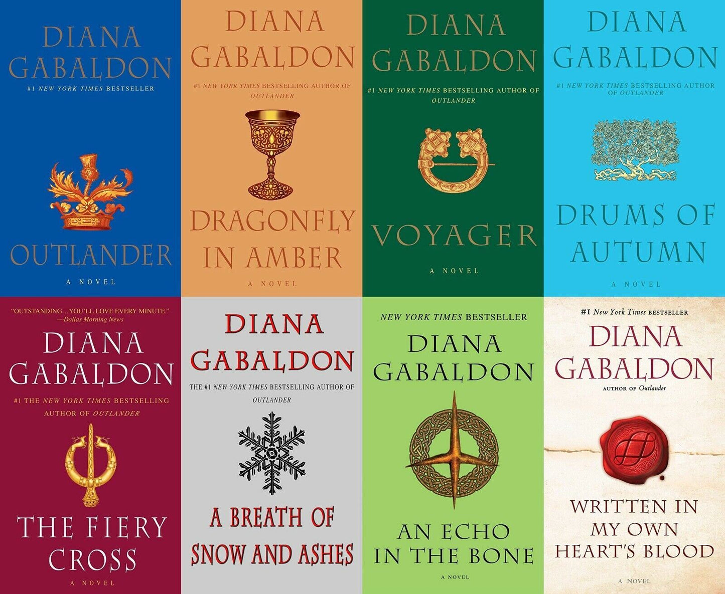 Outlander Series Volumes 1-8 Book Set By Diana Gabaldon Hardcover Set