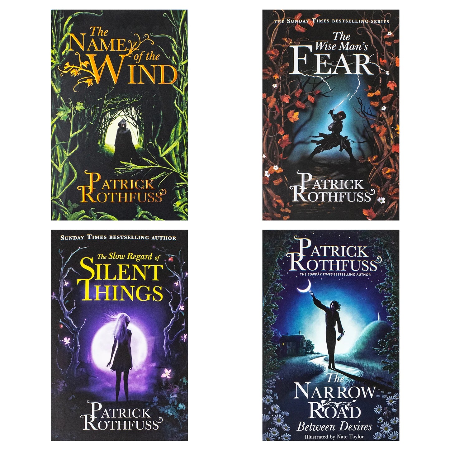 The Kingkiller Chronicle – 4 Book Collection Set: Epic Fantasy Series - By Patrick Rothfuss - Magic, Adventure & Immersive World-Building