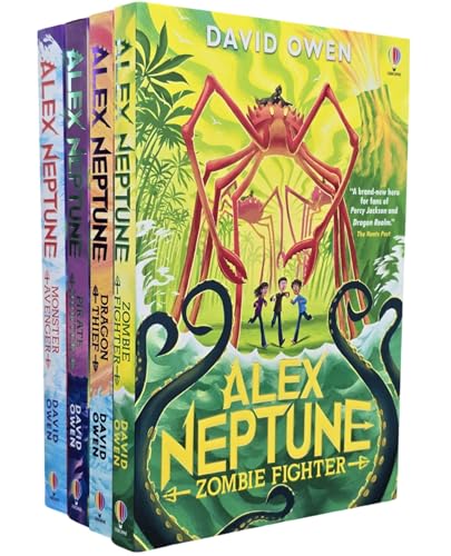 Alex Neptune Series – Complete 4 Book Collection: Dragon Thief, Pirate Hunter, Monster Avenger & Zombie Fighter - By David Owen - Paperback