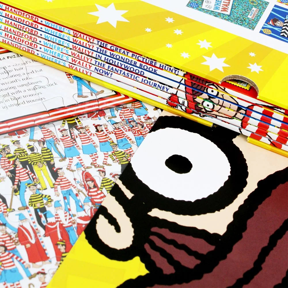 Where’s Wally? The Super Six – 6 Book Set: Classic Search-and-Find Books, Poster & Puzzle - By Martin Handford - Box Set - Paperback