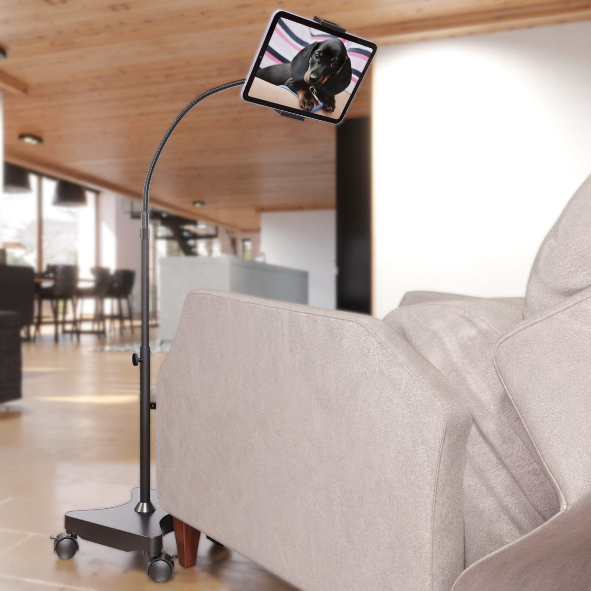 LEVO Gooseneck Tablet Floor Stand with Casters