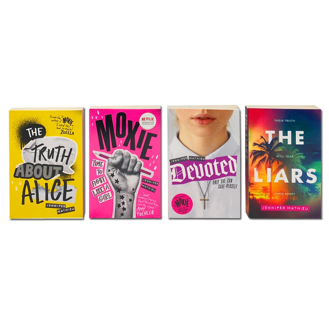 Jennifer Mathieu Collection – 4 Book Set: Moxie, The Truth About Alice, Devoted & The Liars of Mariposa Island - By Jennifer Mathieu - Paperback