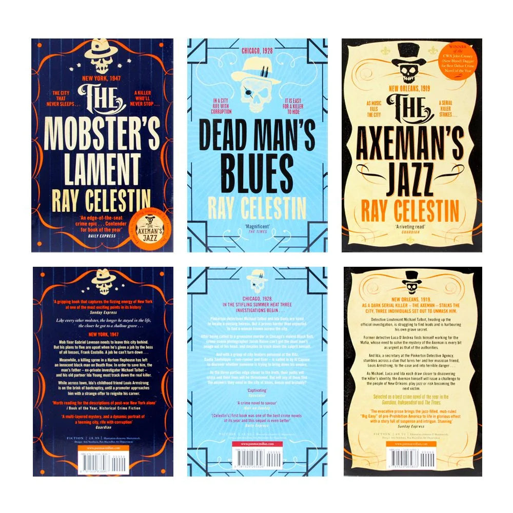 City Blues Quartet – 3 Book Set: The Axeman's Jazz, Dead Man's Blues & The Mobster's Lament - By Ray Celestin - Paperback