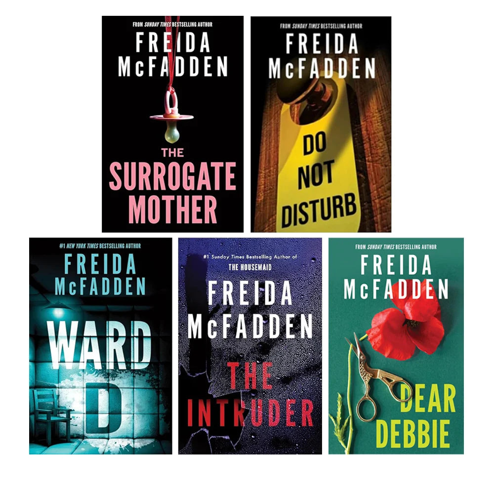 Freida McFadden Psychological Thriller Collection – 5 Book Set: The Surrogate Mother, Do Not Disturb, Ward D & More - By Freida McFadden