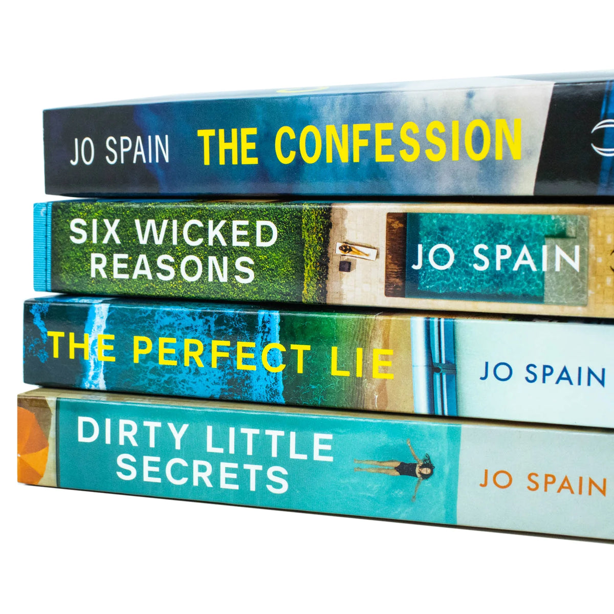 Jo Spain 4 Book Collection – The Confession, Six Wicked Reasons, The Perfect Lie & Dirty Little Secrets - By Jo Spain - Paperback