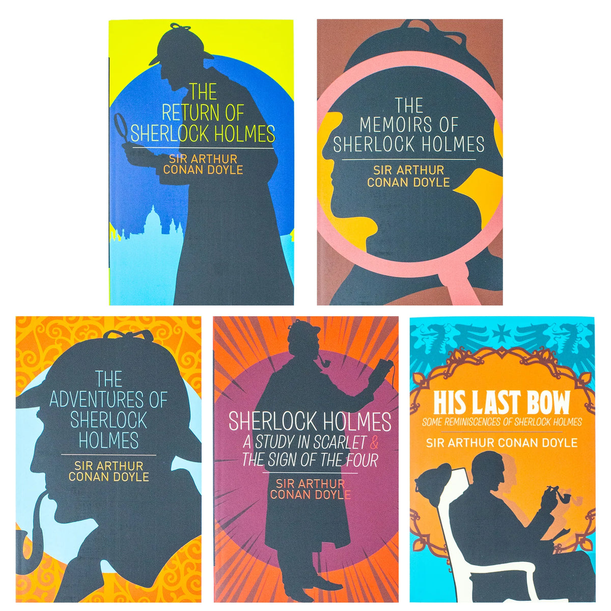 Sherlock Holmes: His Greatest Cases – 5 Book Boxed Set: A Study in Scarlet, The Adventures of Sherlock Holmes & More - By Arthur Conan Doyle - Paperback