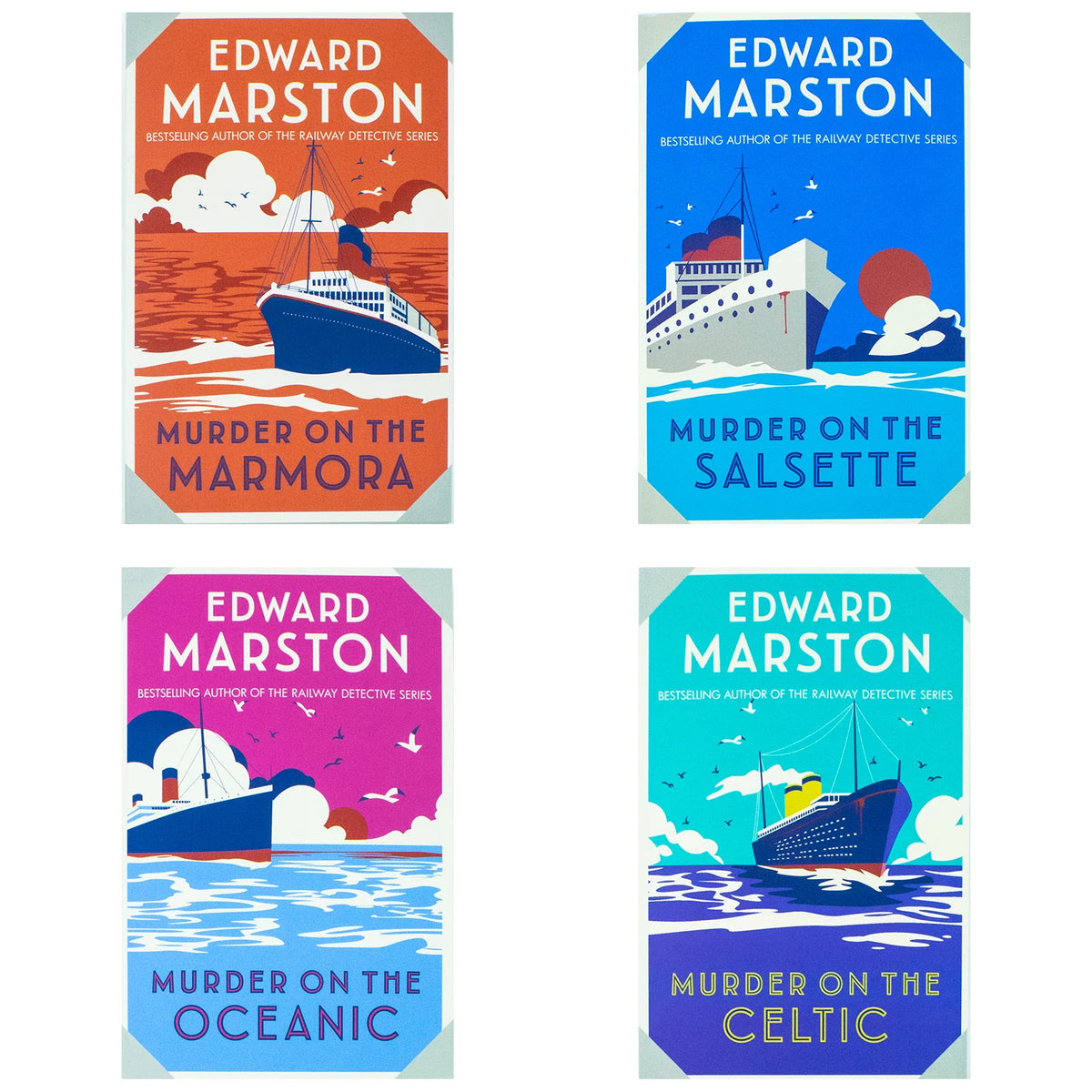 Edward Marston Ocean Liner Mysteries – 4 Book Collection: Murder on the Oceanic, Murder on the Celtic & More - By Edward Marston - Paperback