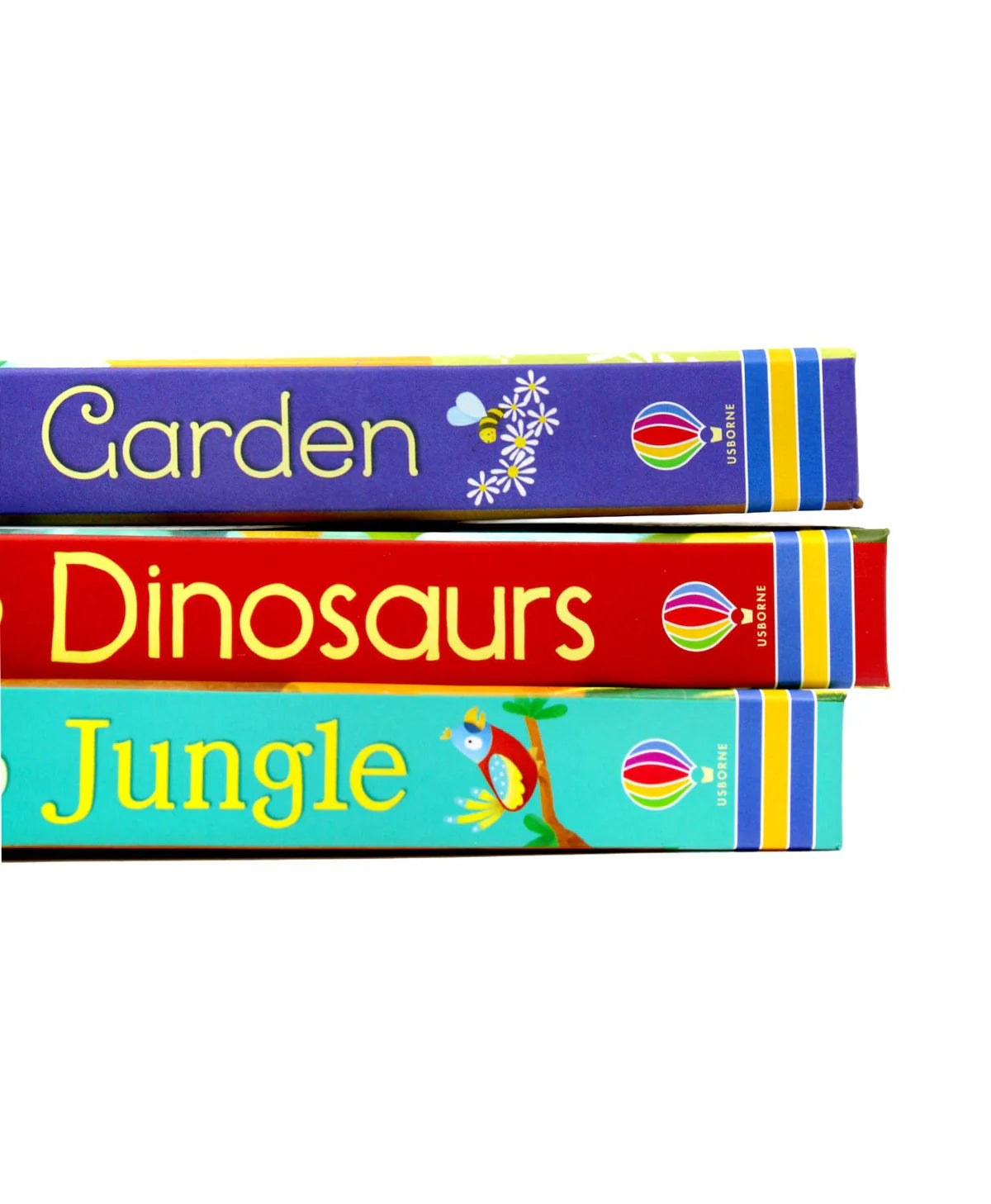 Usborne - Pop Up 3 Books Set Collection - by Fiona Watts - Jungle, Garden, Dinosaurs...