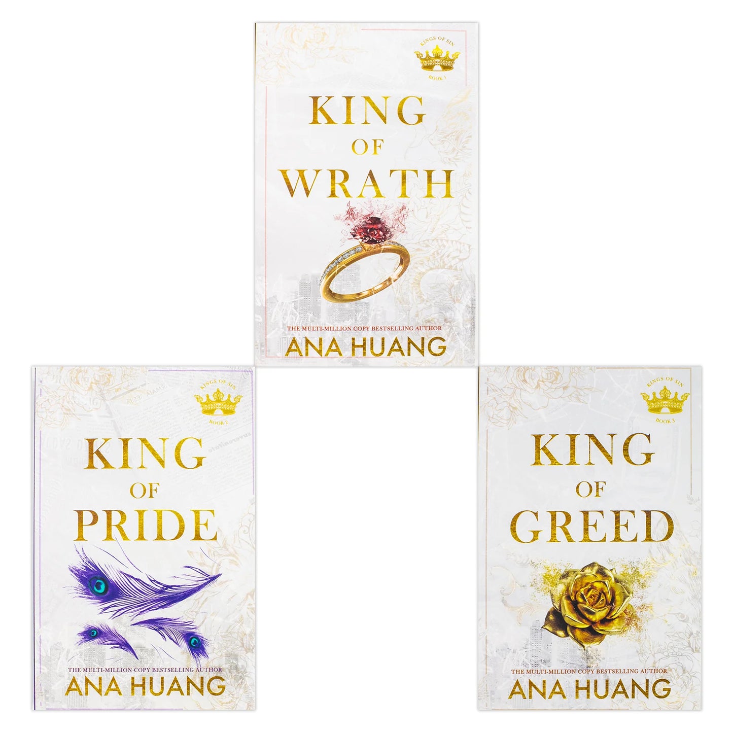 King of Sin – 3 Book Collection Set: King of Wrath, King of Pride & King of Greed - By Ana Huang - Romance