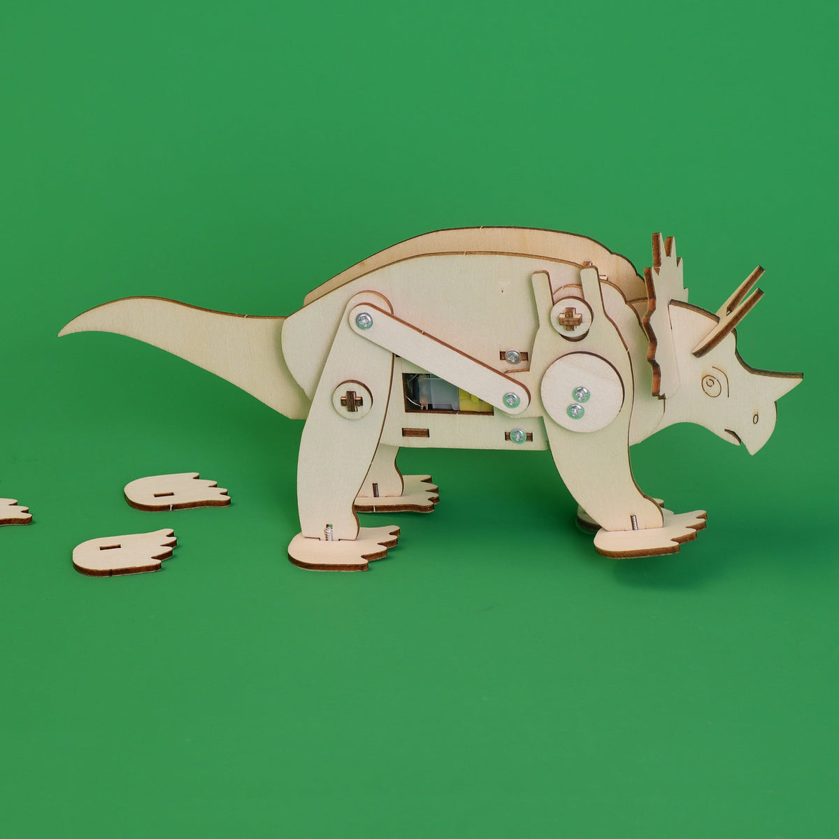 Dinosaur Robot Triceratops DIY Kit, Educational STEM Toy