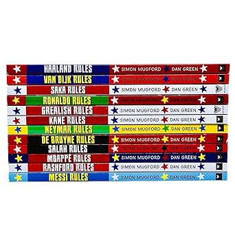 Football Young Superstars 12 Book Set: Jude Bellingham, Marcus Rashford, Phil Foden, Bukayo Saka, Kylian Mbappe, Erling Haaland, Jamal Musiala, Vinicius Junior