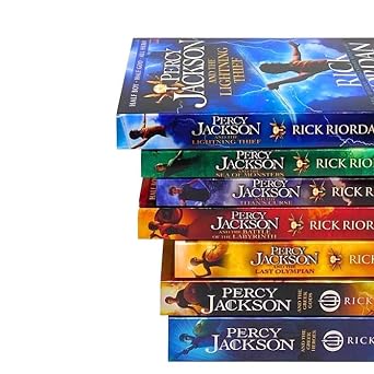 Percy Jackson & the Olympians Seven Children Books Collection Set Series illustrated edition Greek Myths - by Rick Riordan - Paperback