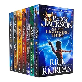 Percy Jackson & the Olympians Seven Children Books Collection Set Series illustrated edition Greek Myths - by Rick Riordan - Paperback