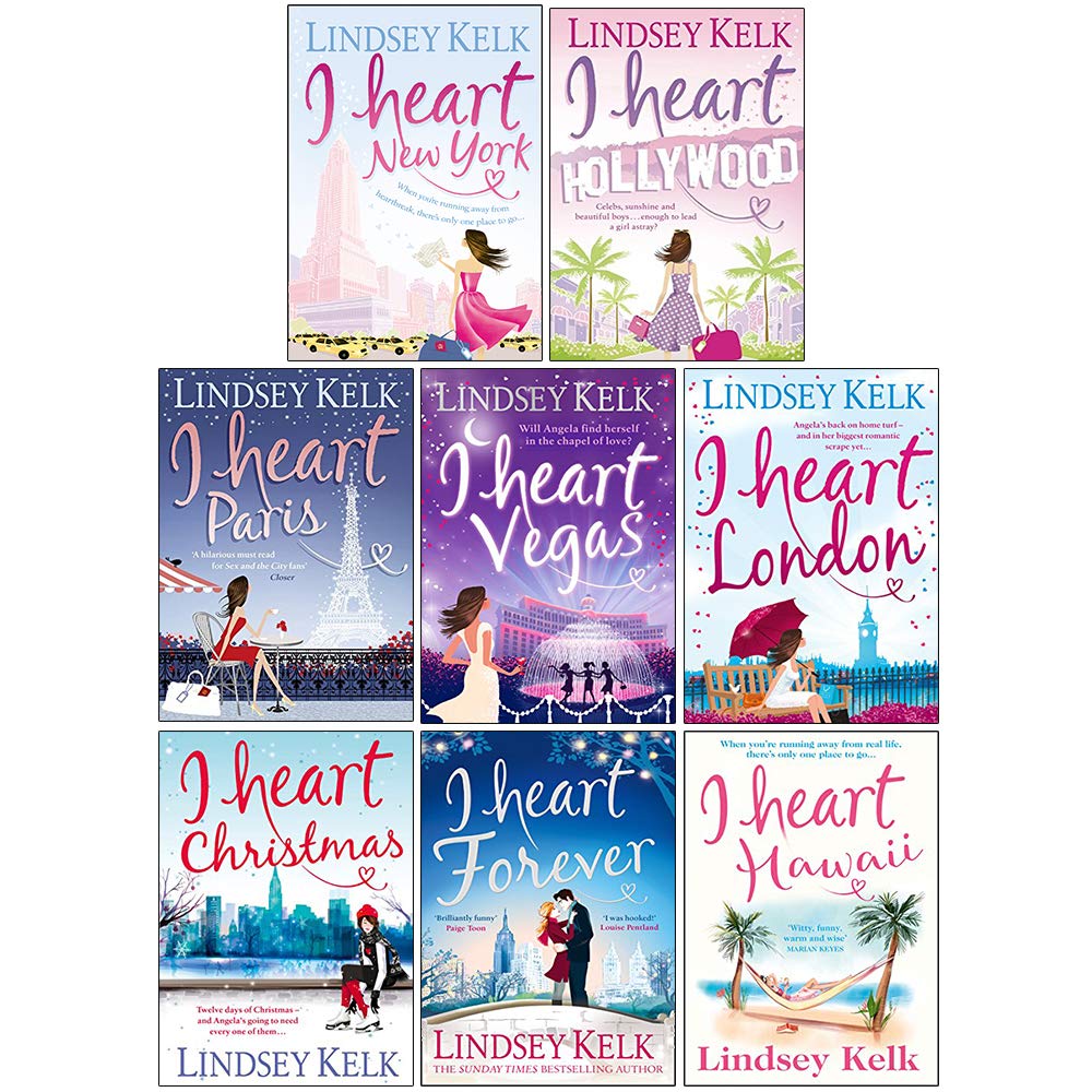 I Heart Series – 8 Book Collection Set: New York, Hollywood, Paris, Vegas, London, Christmas, Forever & Hawaii - By Lindsey Kelk - Paperback