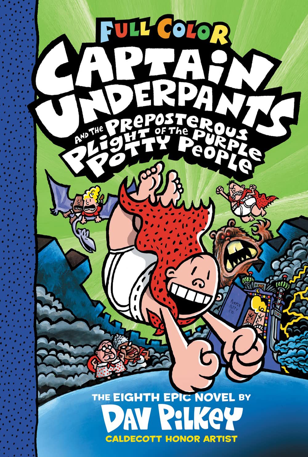 Captain Underpants Books 1-12 Complete FULL COLOR Collection - by Dav Pilkey - Hardcover