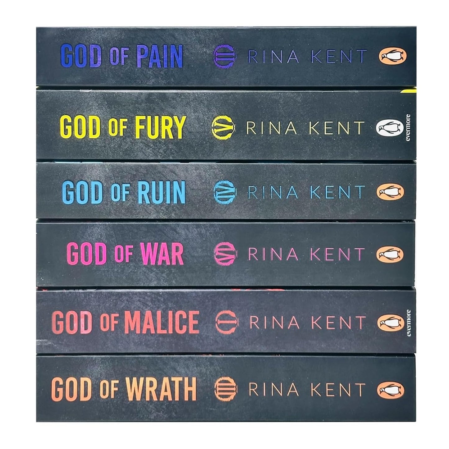 Legacy of Gods Series Collection 6 Books Set - God of Pain, God of Fury, God of Ruin, God of War, God of Malice & God of Wrath - By Rina Kent - Paperbak