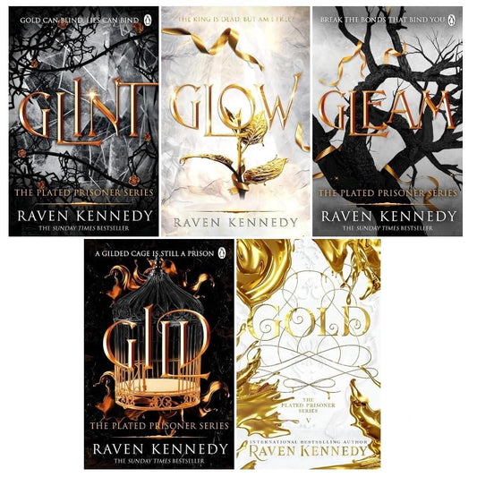 The Plated Prisoner Series 5 Books Collection Set: Gild, Glint, Gleam, Glow, Gold - By Raven Kennedy - Paperback
