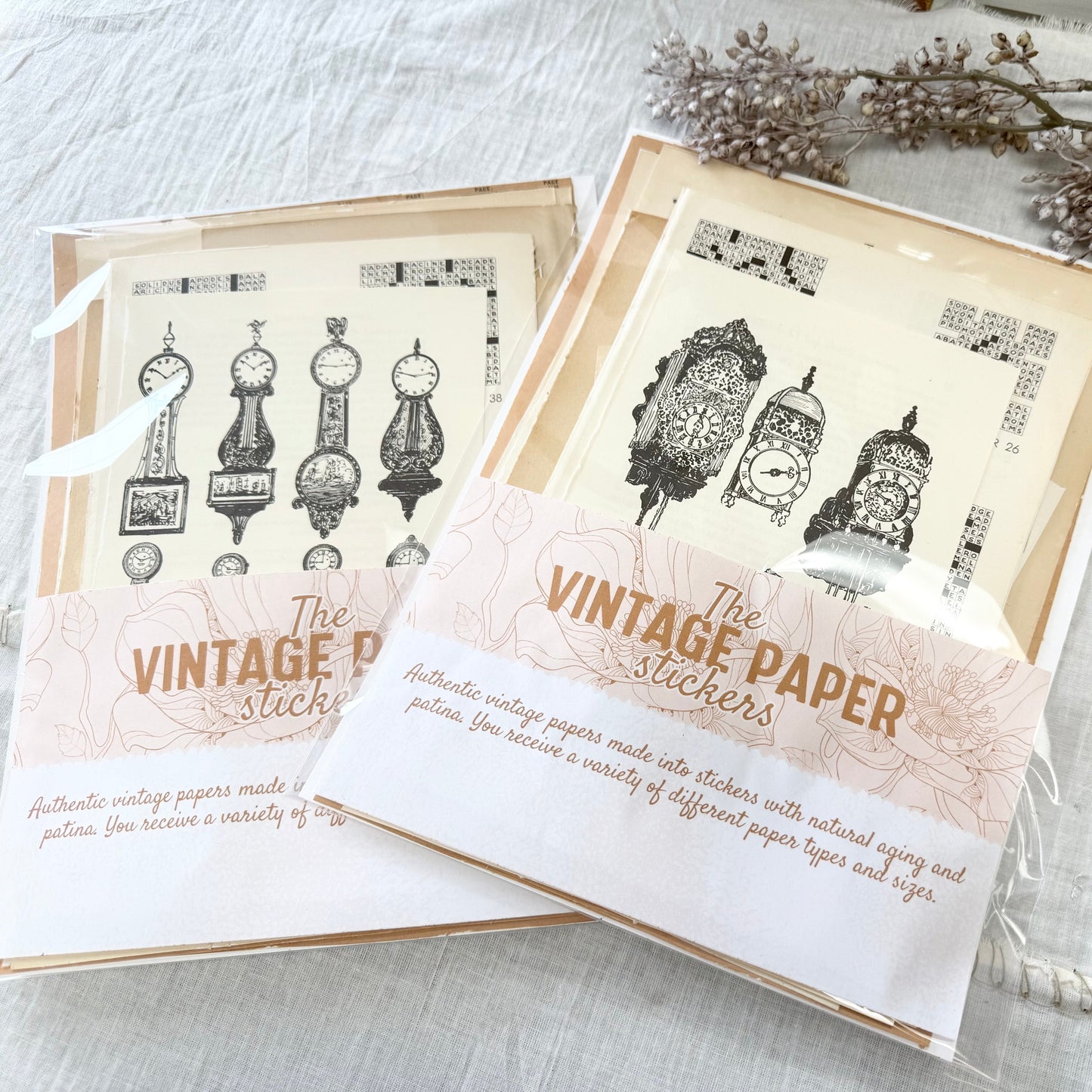 Authentic Vintage Paper with Sticker Backing