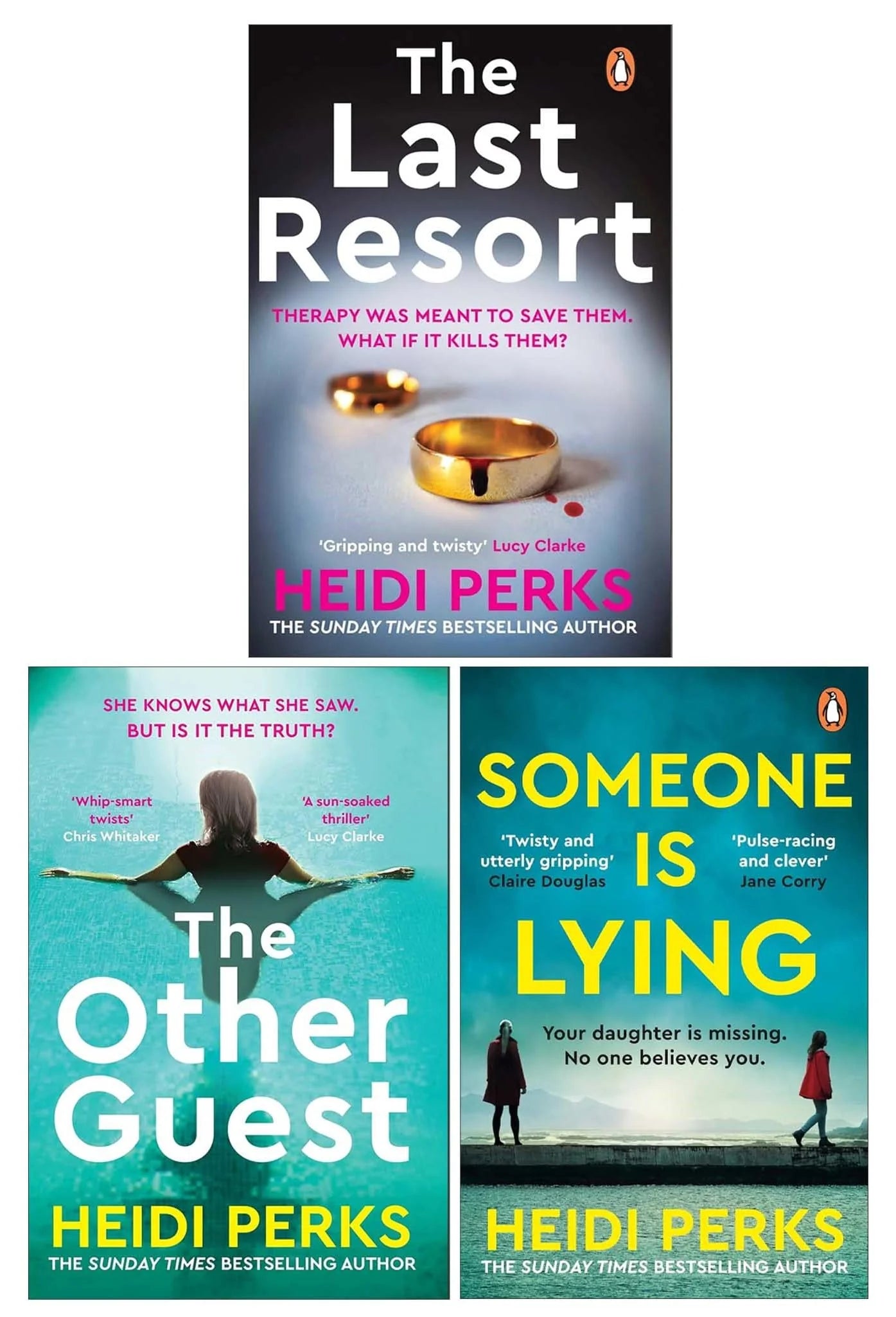 Heidi Perks 3 Book Collection – The Last Resort, The Other Guest & Someone Is Lying - By Heidi Perks - Paperback