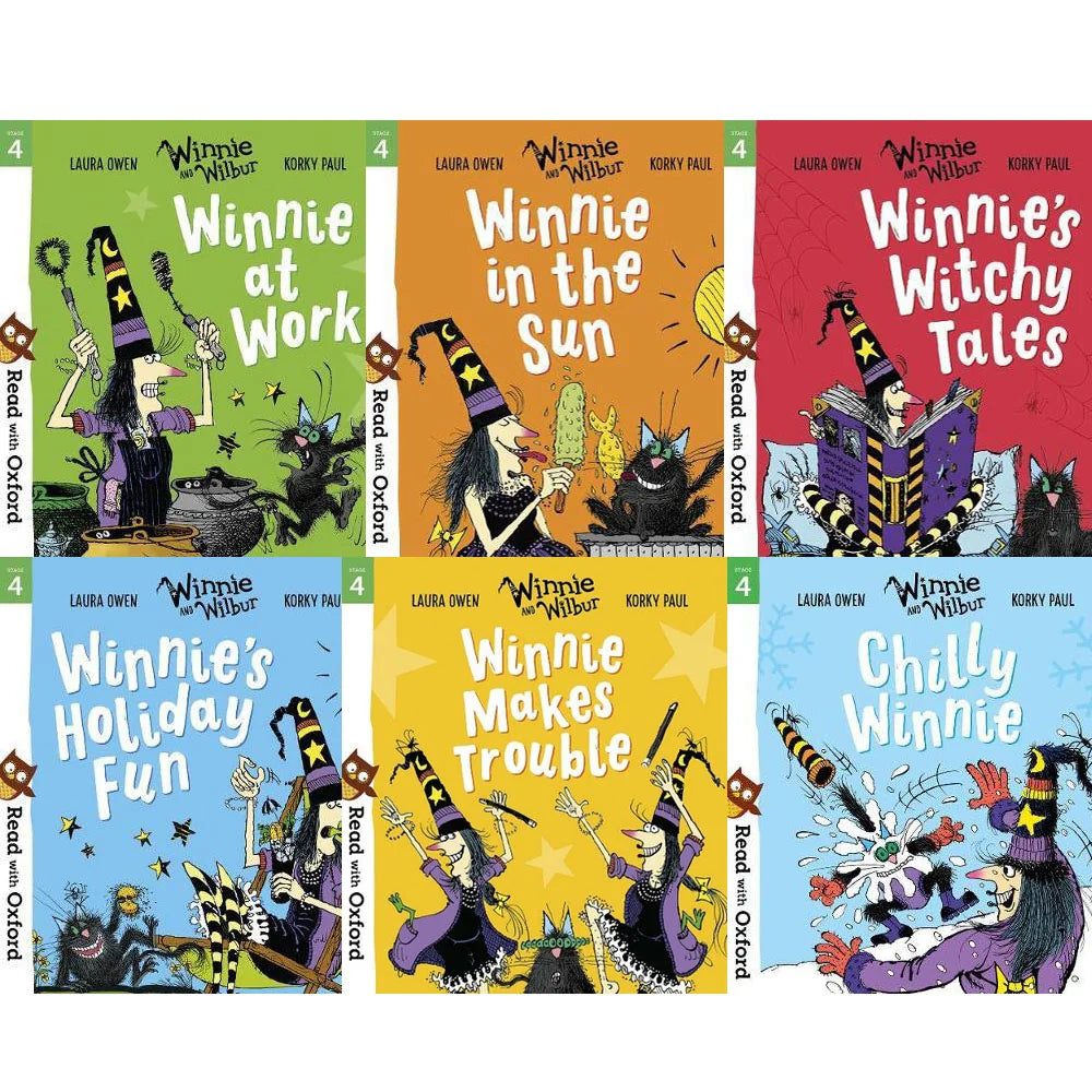 Read with Oxford Stage 4 – Winnie the Witch & Wilbur 6 Book Collection Set