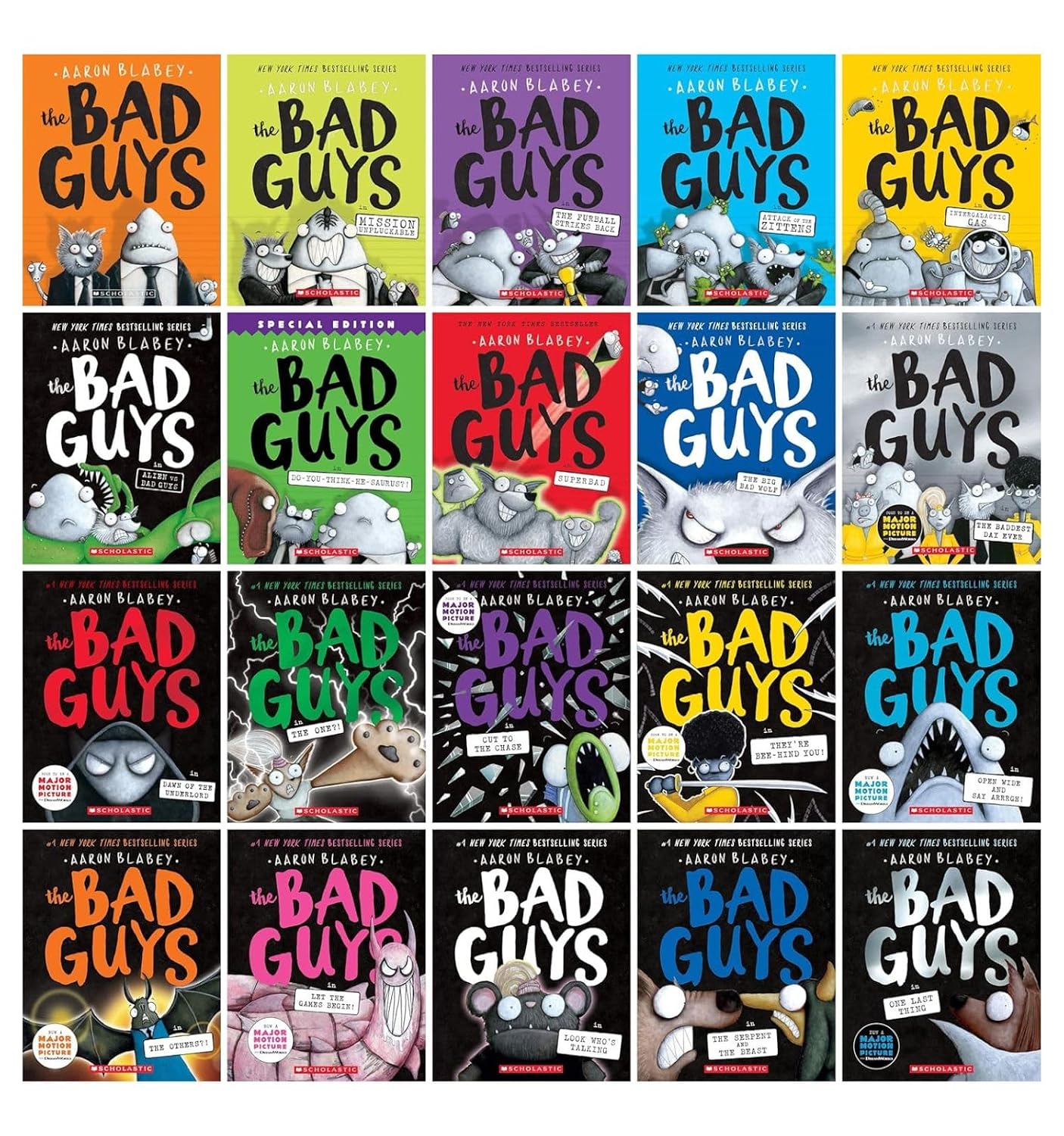 The Bad Guys Series Books 1–20 Collection Set by Aaron Blabey (20 Books)