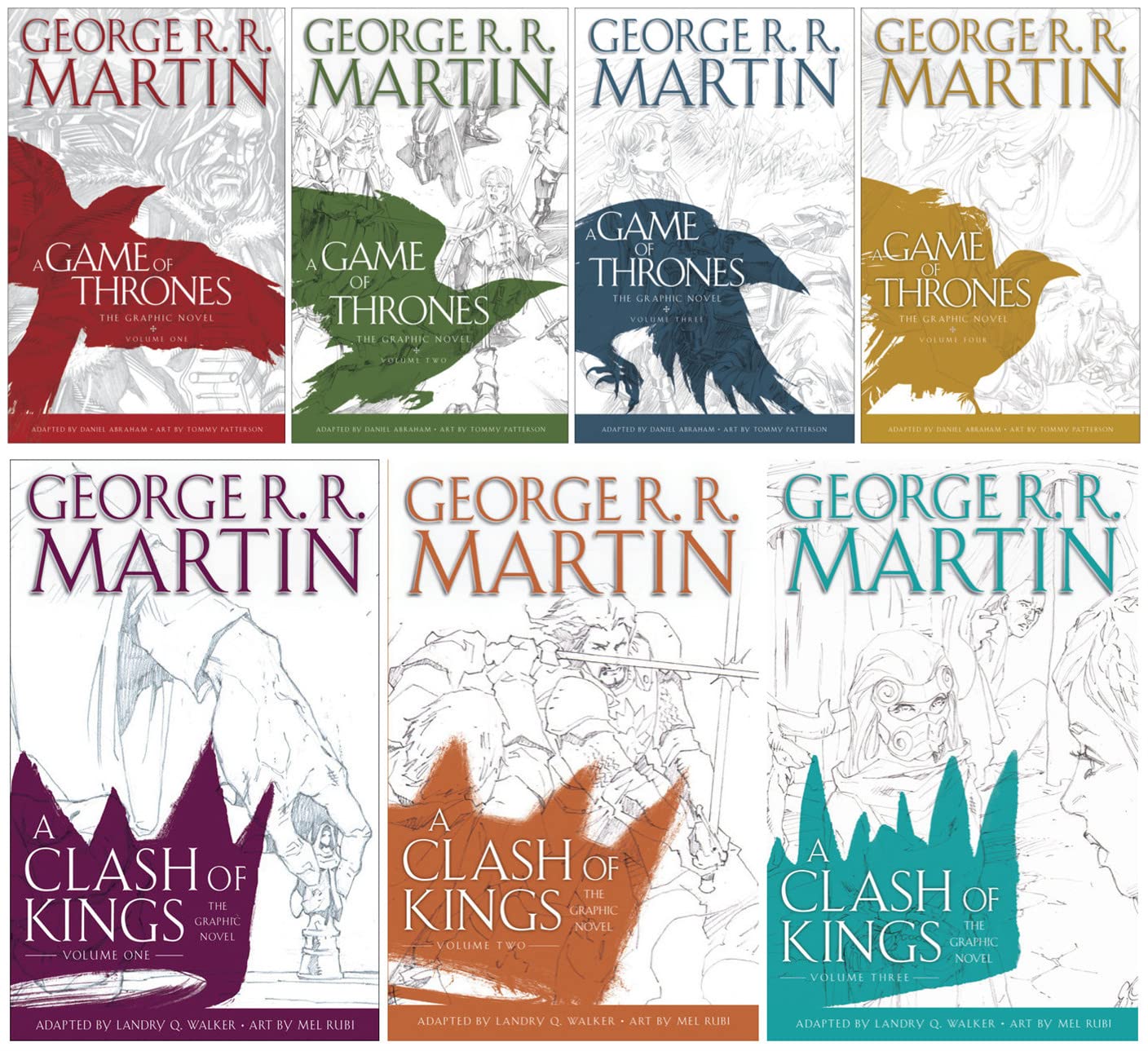 A Game of Thrones Graphic Novel Complete  7 Book Collection  Set - By George R.R. Martin - Hardcover