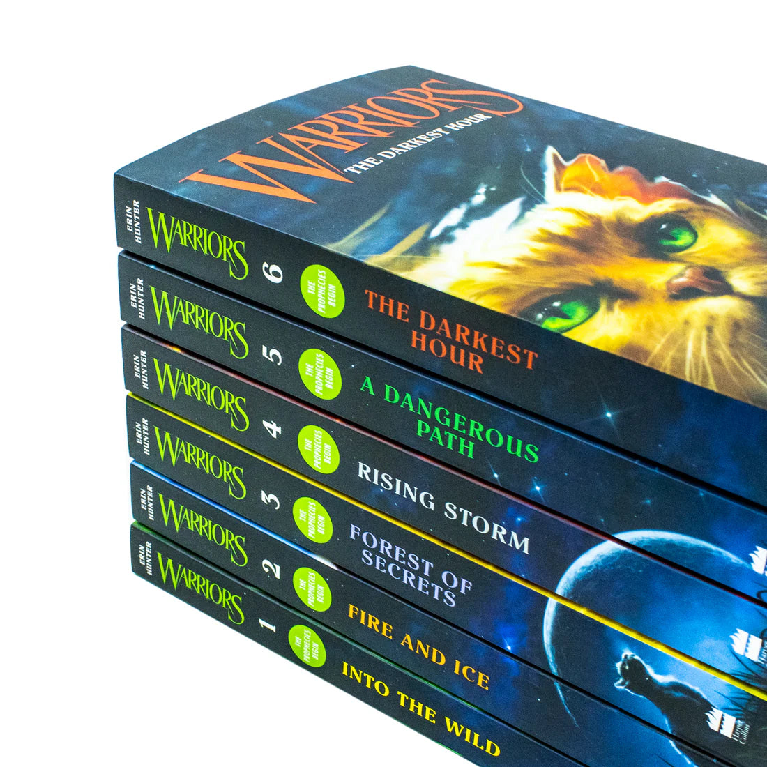 Erin Hunter warriors collection 1-6 Books set: Into the wild, Fire and ice, etc by Erin Hunter - Paperback