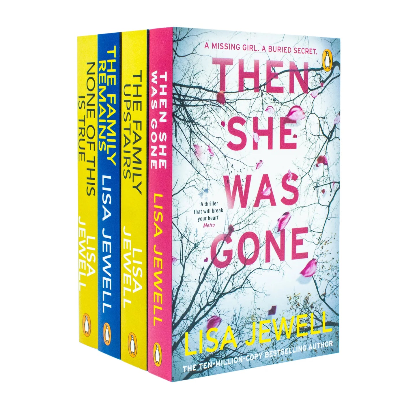 Lisa Jewell – 4 Book Set: None of This Is True, The Family Upstairs, The Family Remains & Then She Was Gone - By Lisa Jewell - Paperback