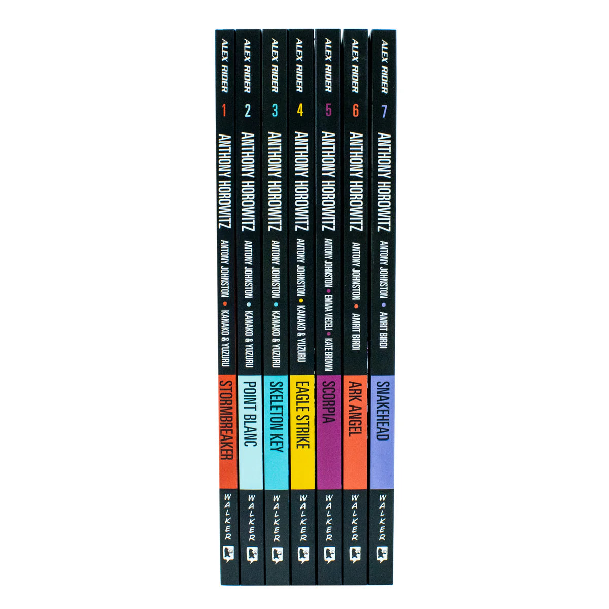 Alex Rider The Graphic Novel Collection 7 Books Set - by Anthony Horowitz: Stormbreaker, Point Blanc, Skeleton Key, Eagle Strike, Scorpia & Ark Angel, etc - Paperback