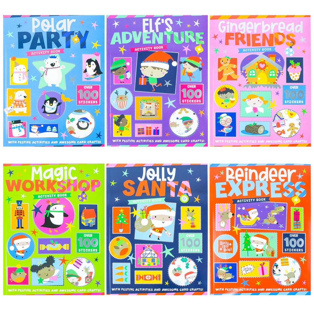 Children's Christmas Activity Fun 6 Book Collection Set