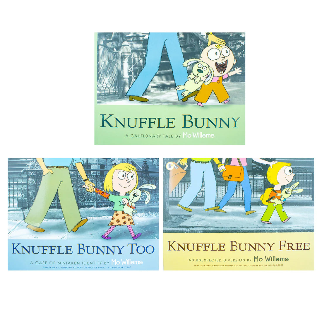 Knuffle Bunny Series Collection 3 Books Set by Mo Willems – Beloved Children's Picture Book Series: Knuffle Bunny, Knuffle Bunny Too, Knuffle Bunny Free -By Mo Willems - Paperback Large Format