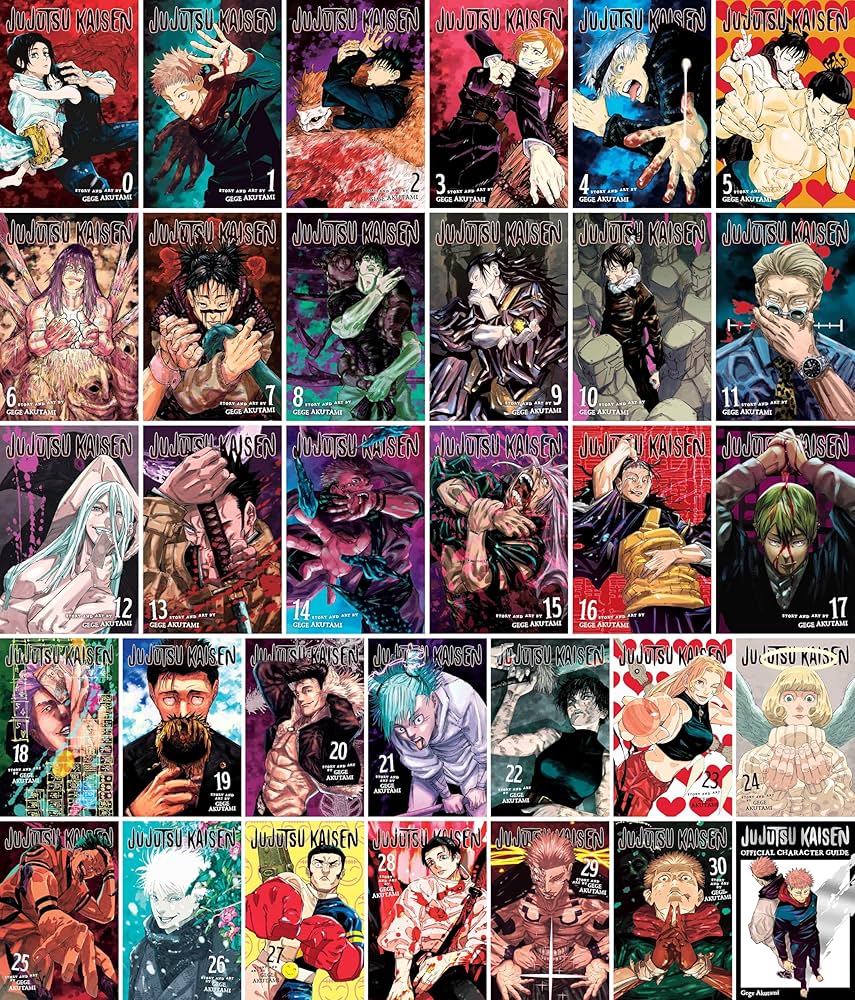 Jujutsu Kaisen Complete Manga Collection - 32 Book Set - Vols 0-30 + Official Character Guide - Gege Akutami - Manga Paperback
