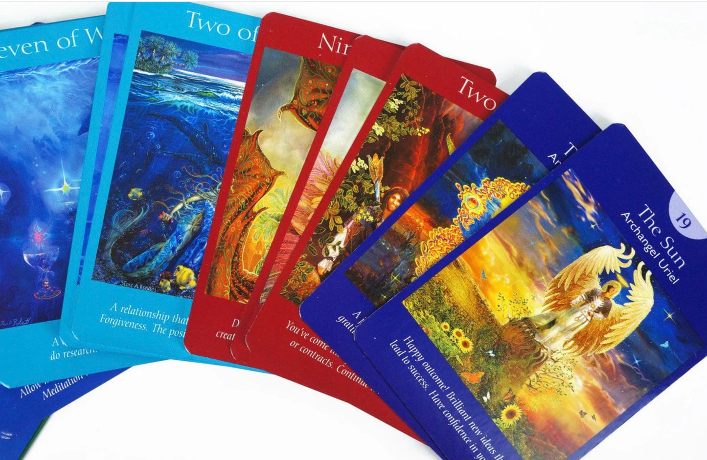 Angel Tarot Cards Deck and Full Size Book by Radleigh Valentine - Bundle