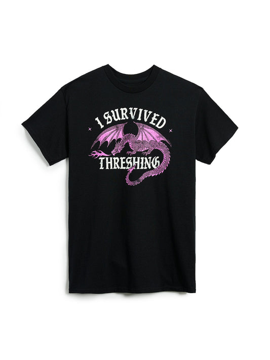 Fourth Wing: I Survived Threshing (Pink Dragon) Unisex T-Shirt